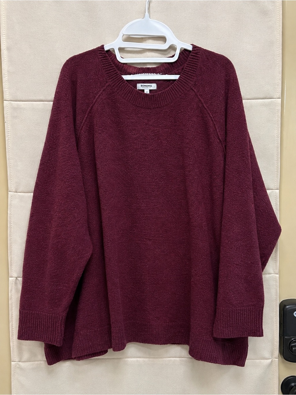 Sonoma Goods For Life Berry Purple Sweater 3X Plus Size Cozy Knit